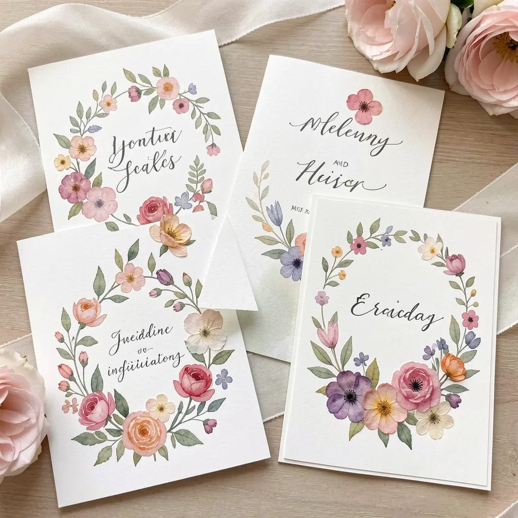 Handmade greeting cards and wedding invitations